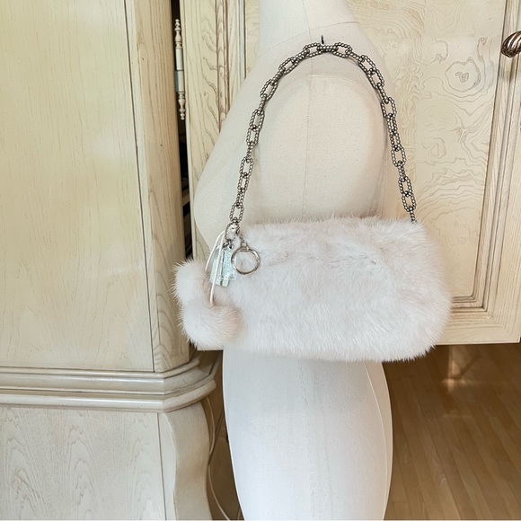 NWT Coach Poppy Mink Fur and Leather Trim Evening Bag -- RARE!! - Picture 8 of 15